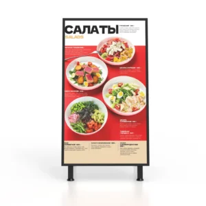 Indoor Digital A-Board with Floor Stand